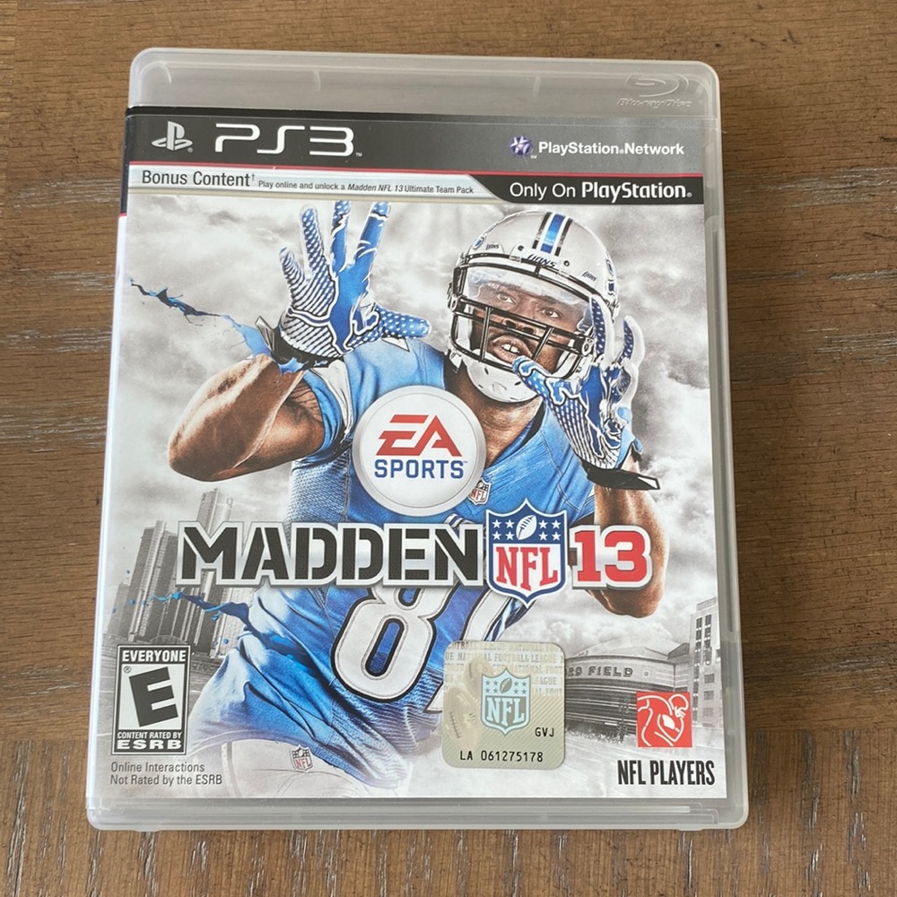 Original "Madden 2013" PlayStation 3 Game
